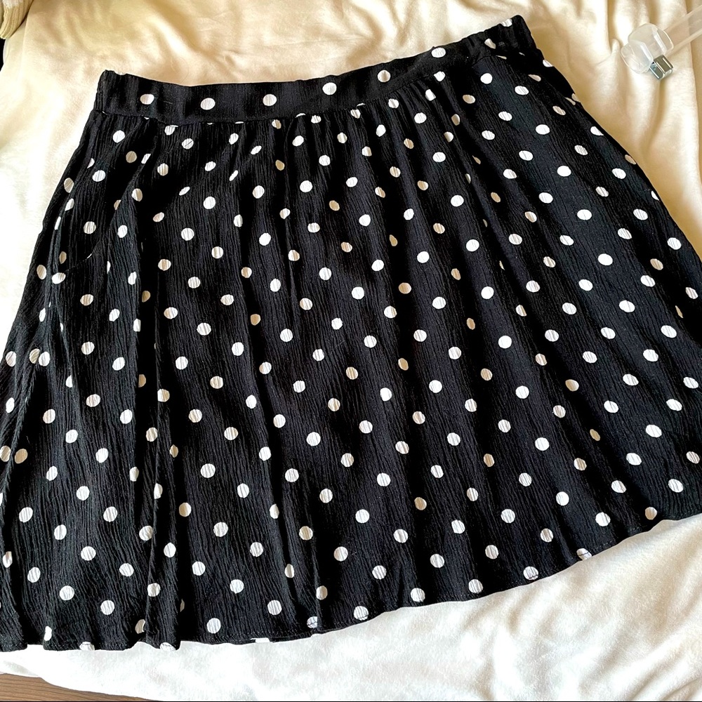 French Grey Polka-dot skirt